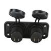 Dual Port Car Charger 2 Way DC 10‑30V USB TYPE C Power Outlet Socket with Mounting Panel Charging Adapter for RVs Boats