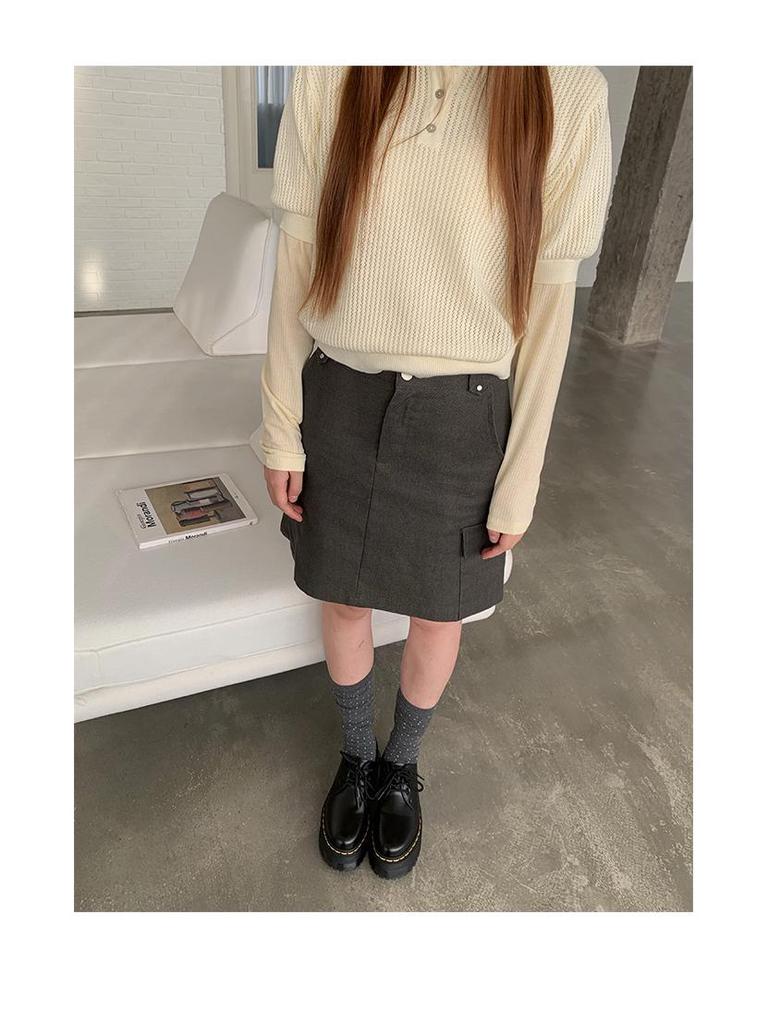 Sunai Damen High-Waist A-Linie Schlankmachender Weißer Cargo Minirock, Kollektion 2026