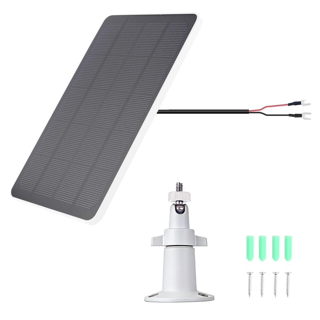 Solar Charger Compatible with Ring Video Doorbell 3 3 Plus 4, Battery Doorbell Plus Pro, Weatherproof Solar Panel