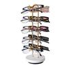360 Grad Drehbarer Sonnenbrillen-Organizer 5 Schichten Metall Brillen Aufbewahrungsregal Platzsparend Hochbelastbar Brillen Displayständer Halter
