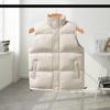 Men Down Waistcoat With Pockets Stand Collar Sleeveless Zipper Closure Autumn Winter