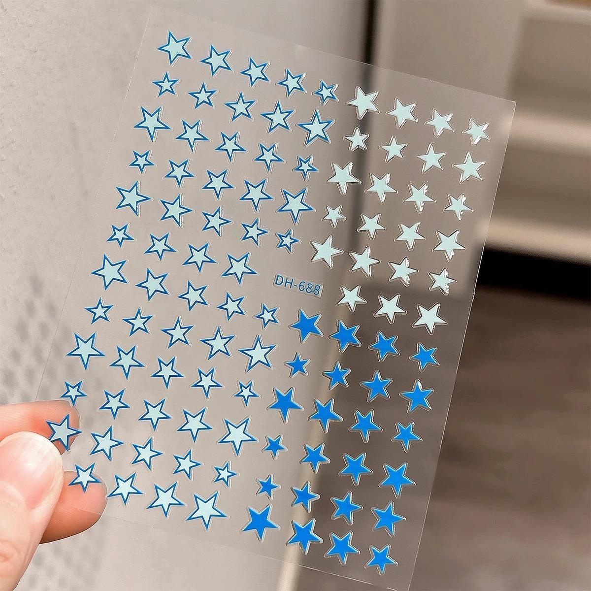 

1 шт. наклейки для ногтей в виде пятиконечных звезд с подбором цвета,