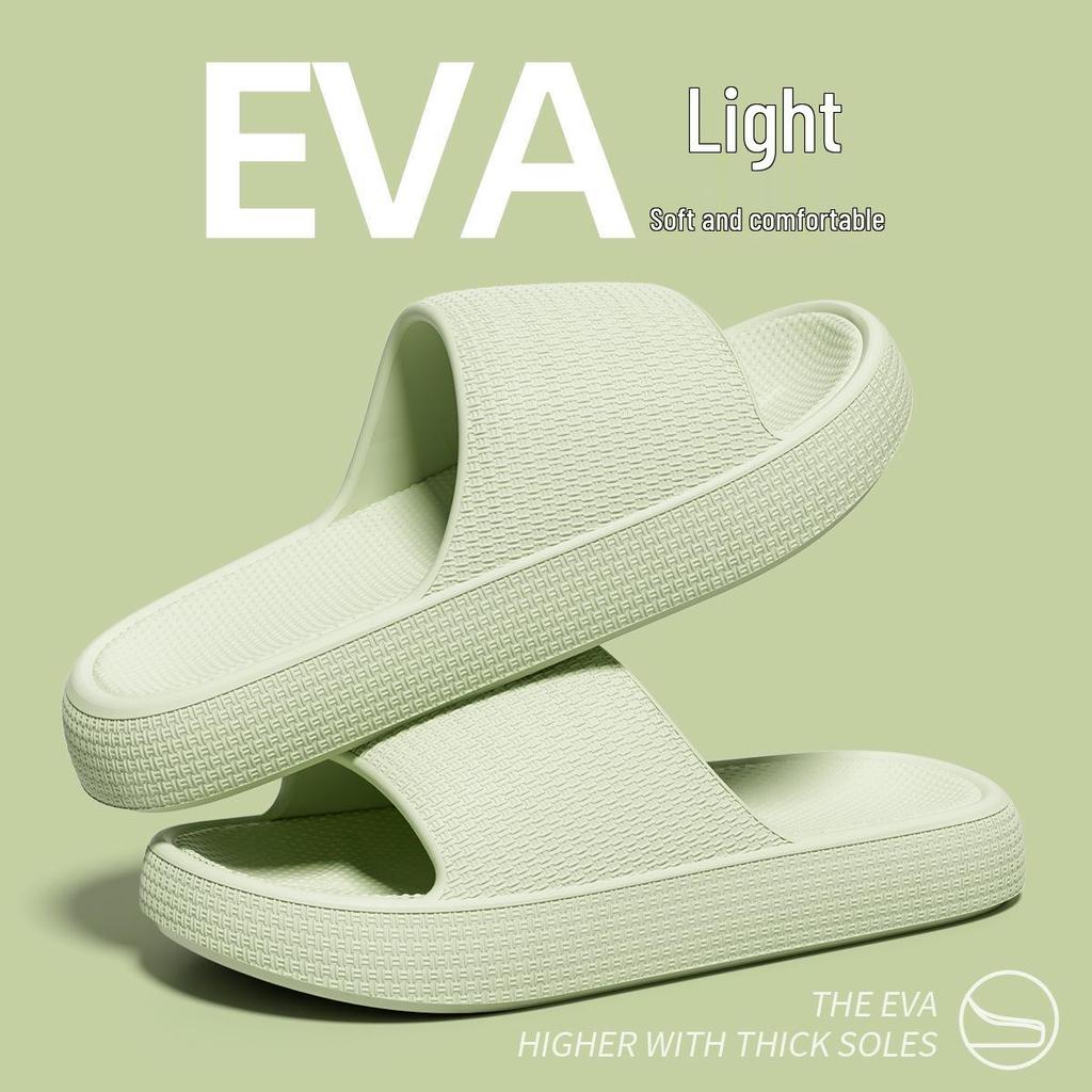 Jie Liya Small Grid Women's and Men's Non-slip EVA Slippers - Summer 2025 Collection for Indoor Comfort and Fresh Feet.