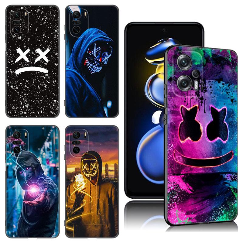 

Street Brand Boy Girls Black Silicone Phone Case For Xiaomi POCO X3 X4 NFC F4 GT F5 F6 M3 M4 M6 X5 X6 Pro 5G M5 C55 C65 POCO M5