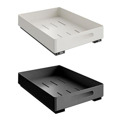 Organisateur de placard extensible Tiroir coulissant Étagère de rangement pratique pour livres et condiments Outil d'organisation pour chambre à coucher