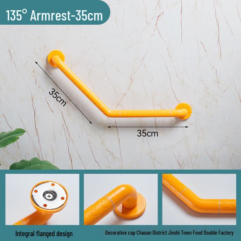Anti-Slip L-Shaped Bathroom Handrail for Elderly and Disabled - Toilet Safety Handle