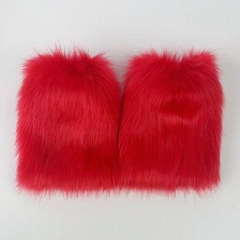 Couvre-bottes en fausse fourrure, couvre-chaussettes courts, couvre-jambes en peluche d'automne et d'hiver, couvre-chaussures longs polyvalents en fourrure de renard, couvre-jambes