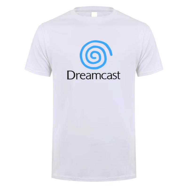 Dreamcast Tribute Blue Swirl T Shirt Summer  Cotton Short Sleeve Dreamcast T-shirts Gift  WoMan Tops Tee