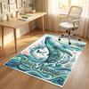 Western Sunset Theme Soft Crystal Velvet Rug Custom Name & Text Print Non Slip Floor Rug for Bedroom Living Room