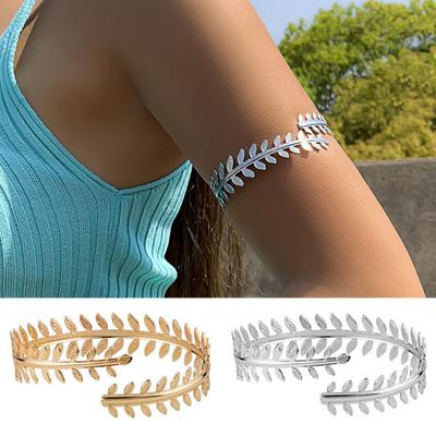 Bracelet manchette vintage punk géométrique galvanoplastie ouverture réglable cadeau décoratif femme fille métal plume