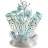 BÉABA, Tree Baby Bottle Drainer, Large Capacity for 6 Baby Bottles and Accessories, Removable Water Collection Tray, Clever Design, Blue