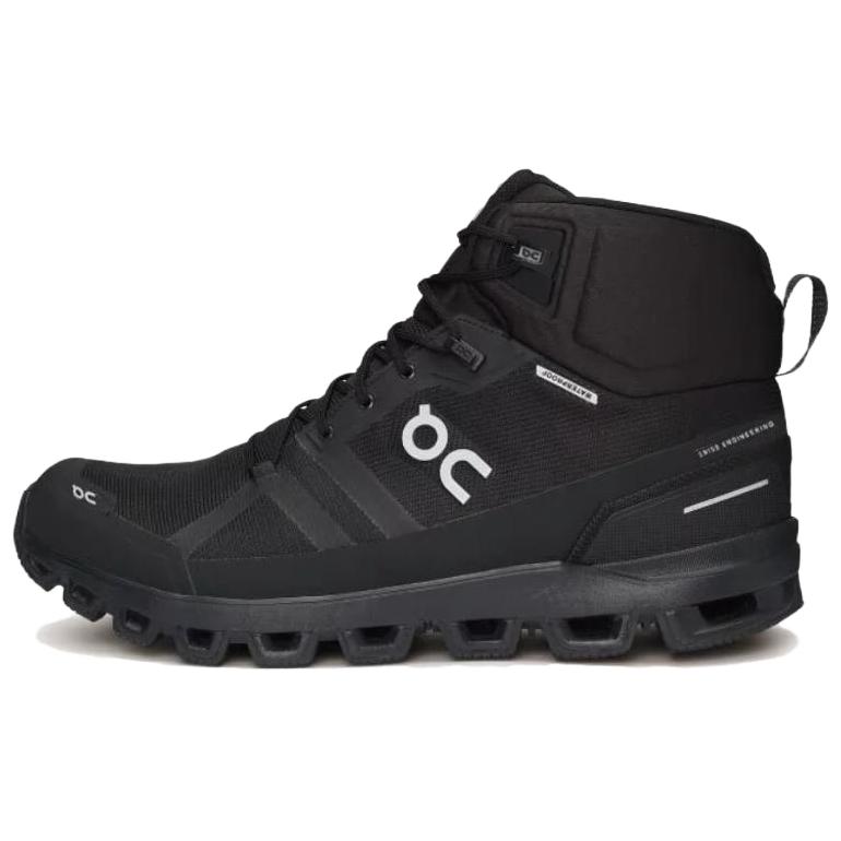On Lightweight Shock Absorbing N-Slip Wear-Resistant Waterproof High-Top Running Shoes Women Sneakers Black 23.99851
