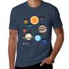 Solar System Planets Earth & Sun Design T-Shirt Lightweight Running Sports T-Shirt