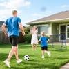 Double Sided Football Rebounder Net, Football Rebound Goal with Five Adjustable Angles, Blue