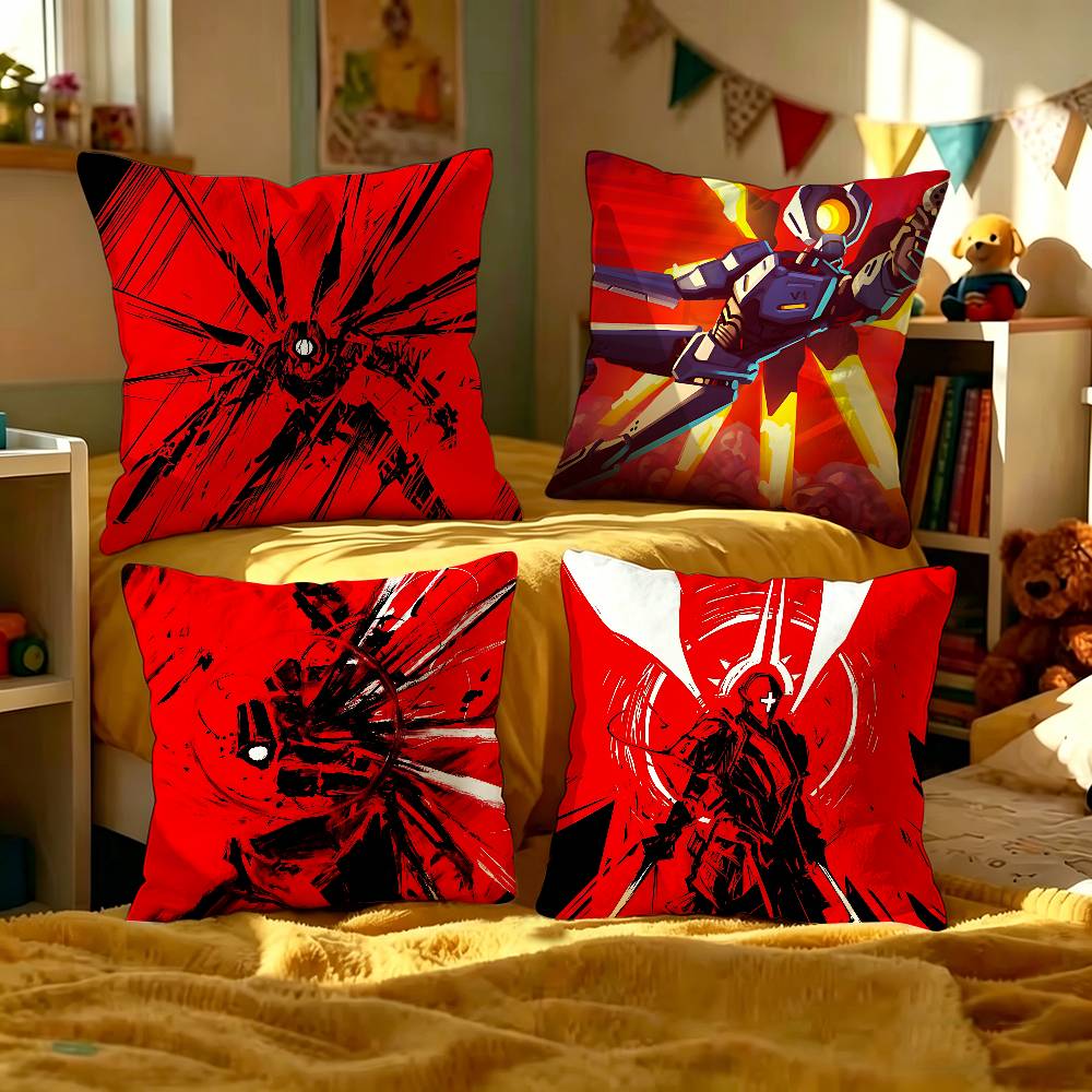 Game Anime ULTRAKILL Brooches Cushion Cover Polyester Sofa Cushions Decorative Throw Pillows Home Decoration Pillowcover