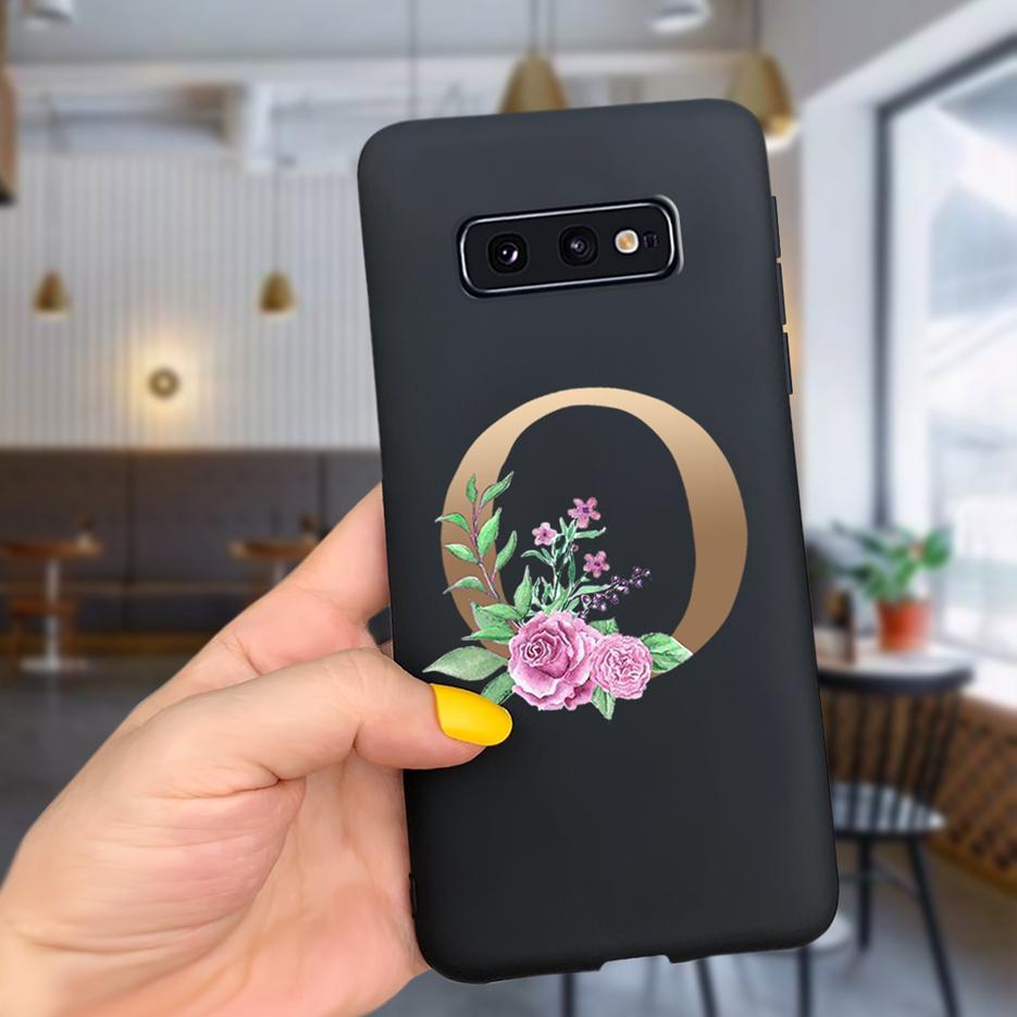 Cute Letters Cover For Samsung Galaxy S10 Plus Case S10 S10e Soft Silicone Phone Back Case For Samsung S10 S10e S10+ Cover Coque