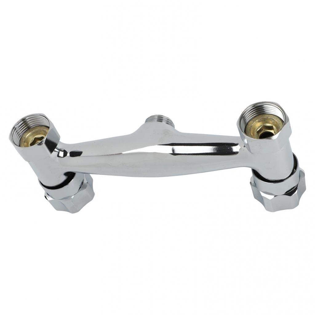 Wall Mounted Shower Mixer with Elegant Chrome Finish and Dual Controls