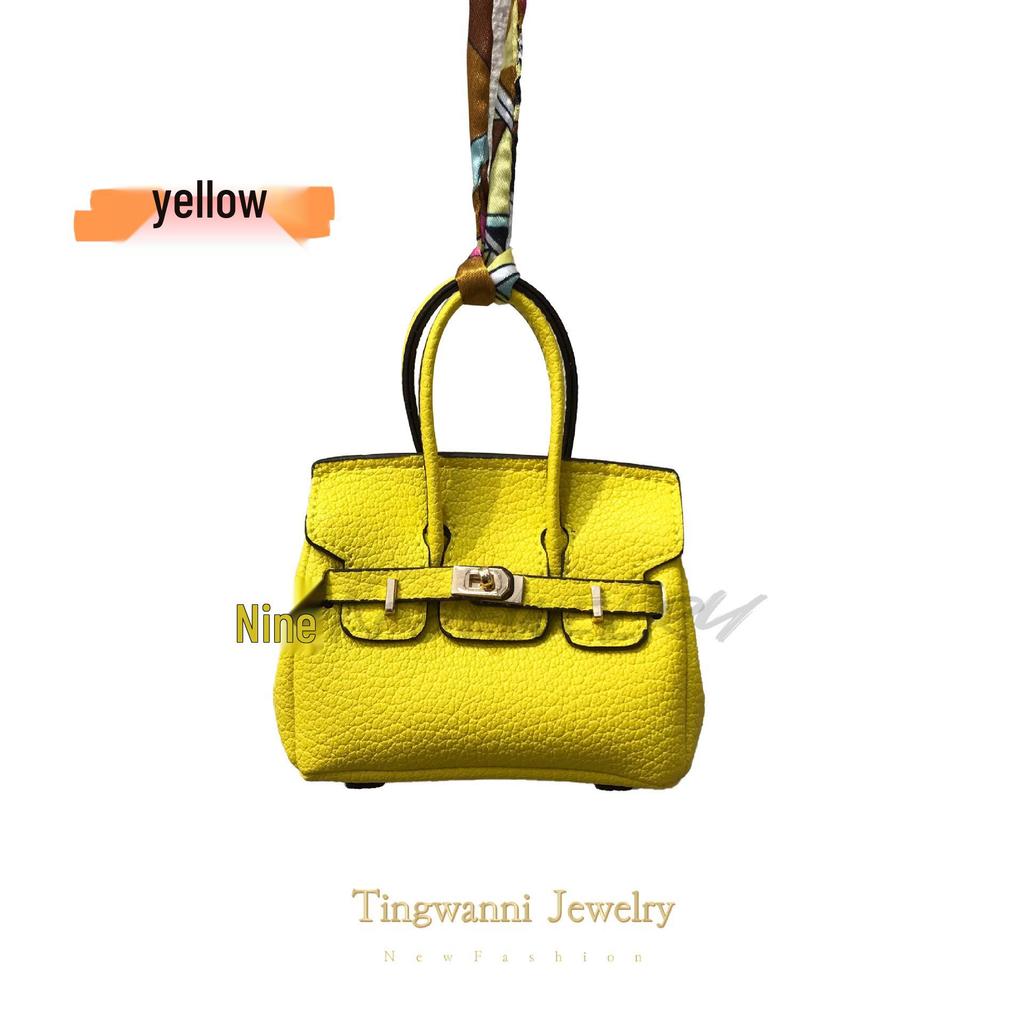 Chic Mini Bag Charm: Earphone Pouch, Coin Purse & Car Keychain for Women