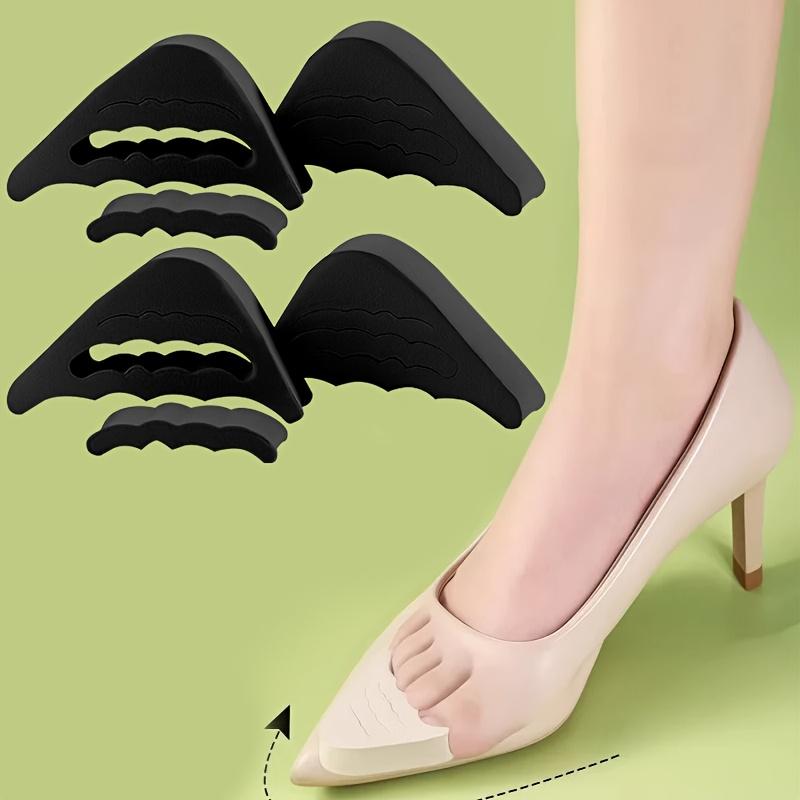 4pcs High Heel Shoe Toe Separators, Soft Memory Foam, Anti-Slip and Anti-Blister Insoles, Shoe Reducer,Toe Protector,Anti-Drop Heel and Toe Separators