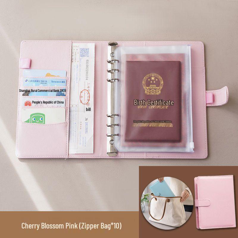 Portable Document Organizer: Card Holder, Vaccine Book, Birth Certificate, Passport, and ID Storage Bag.