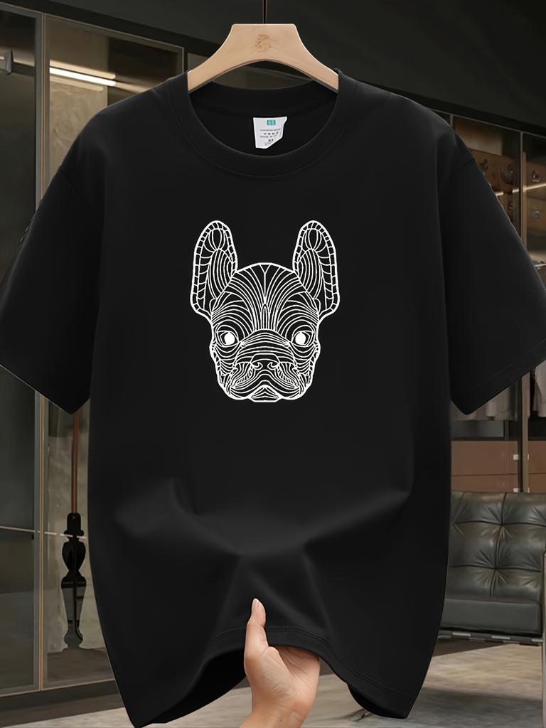 Pure cotton trendy brand printed shortsleeved Tshirt mens summer new casual plussize loose top