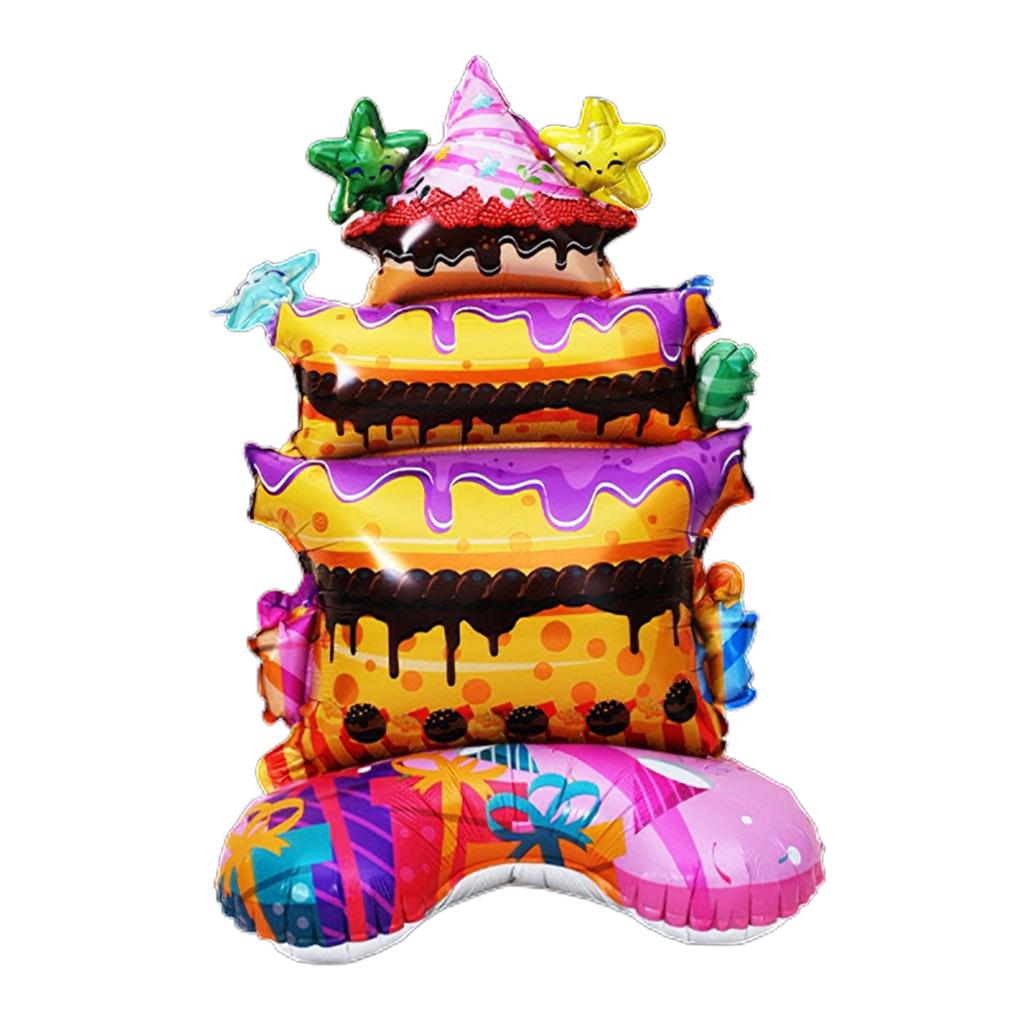 Happy Birthday Aluminum Foil Balloon Standing Base Cupcake Aluminum Foil Balloon For Birthday Baby Shower Anniversary