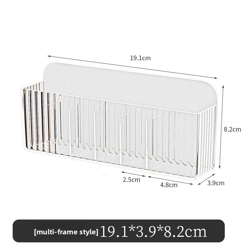 Mirror Cabinet Storage Box, No Need for Drilling, Wall-mounted with Compartments, Bathroom, Cosmetics, Lipstick and Mask Storage Rack