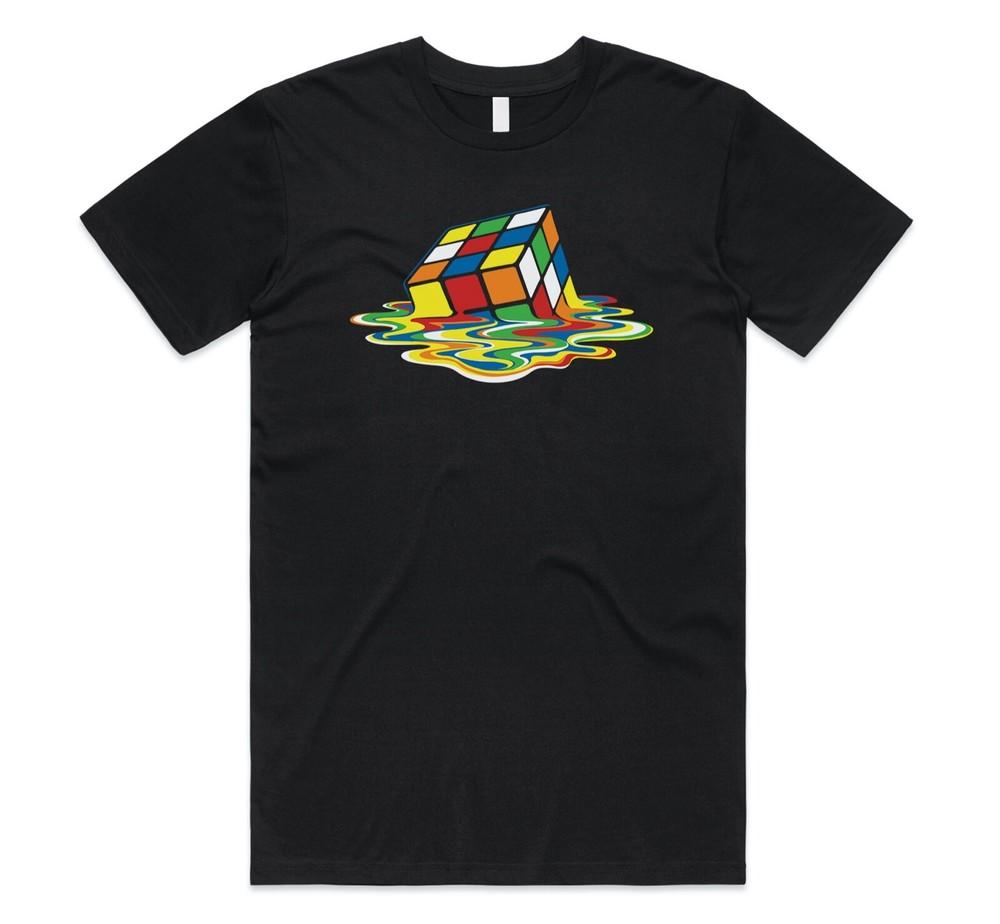 

Melting Rubik s Cube T-shirt Tee Funny Big Bang Theory Sheldon Geek Nerd Gift 3XL