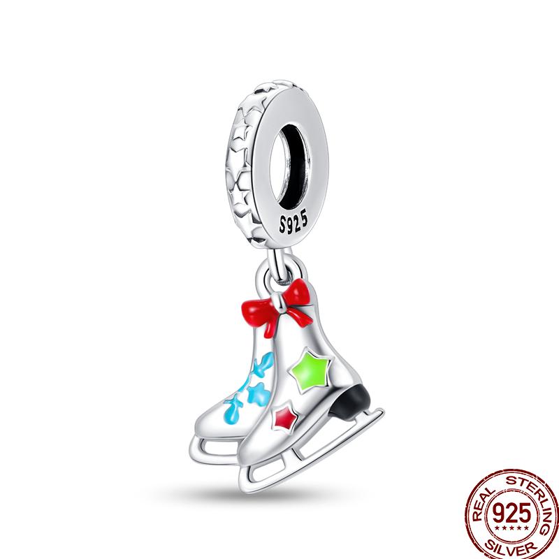 Copper Copper Snowman Gingerbread Santa Claus Ornaments Beads Suitable For 3Mm Original Bracelet Diy Jewelry