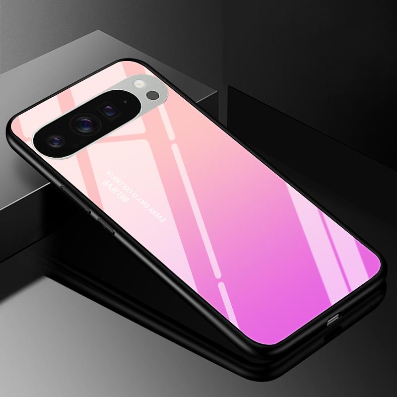 Tempered Glass Phone Case For Google Pixel 9 Pro XL 9A 9 8A 8 Pro 7 Pro 7A Luxury Hard Back Bumper Cover Pixel8 7Pro 9pro Capa