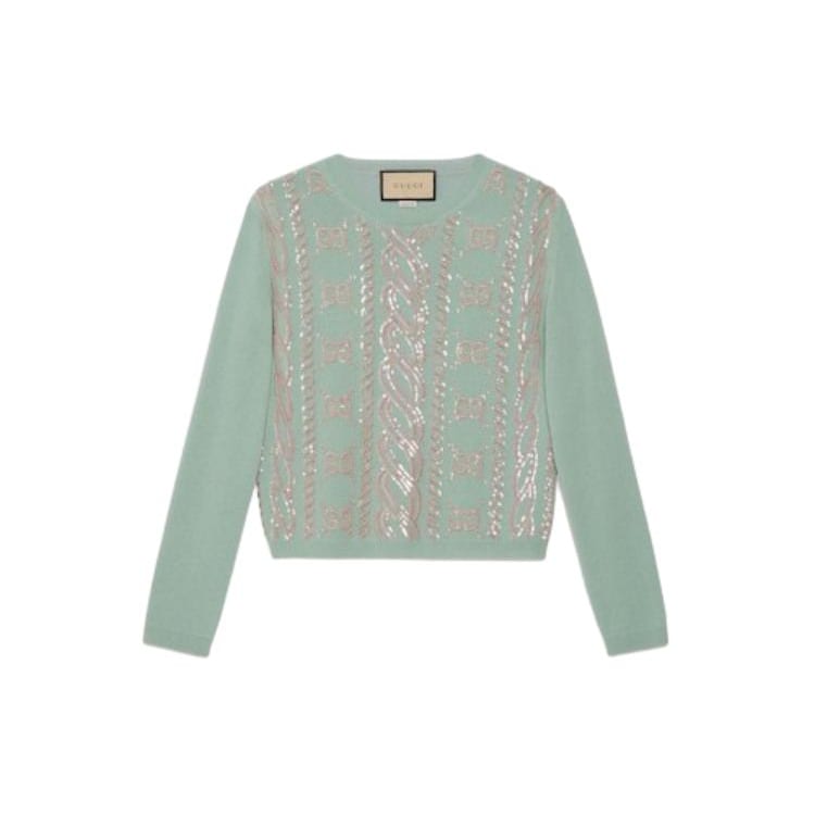 Gucci SS24 Knitwear Women's Cyan 773589-XKDUX-4853