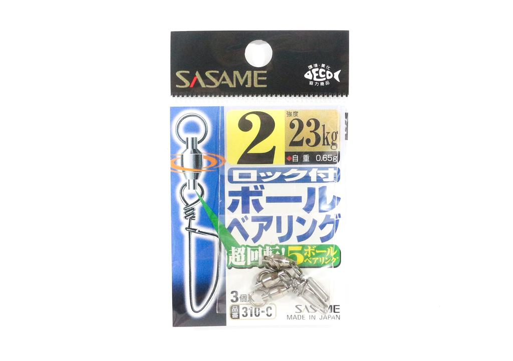 Sasame 310-C Ball Bearing Snap Swivels High Quality Size 2 (1737)