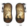 Black Cat Watches the Rising Moon Glasses Case Convenient Sunglasses Pouch For Men Women Trend Eyewear Bag Eyeglass Protector