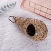 1/2PCS Bird House Natural Grass Hummingbird Bird Nest Fiber Hand-Woven Roosting Nest Bird Hut for Yard Decoration