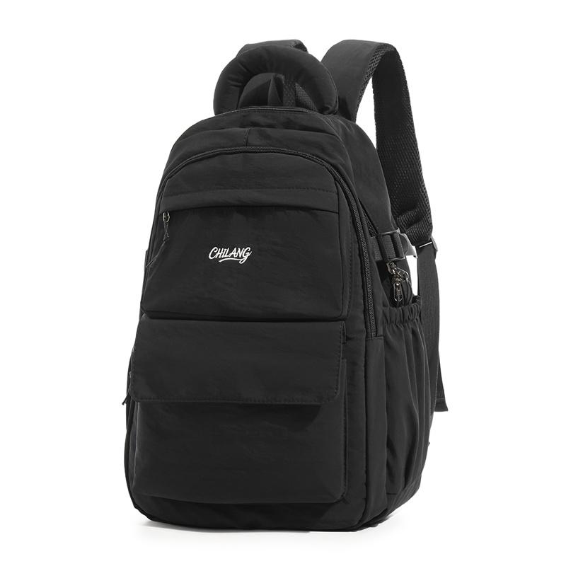Solid Color Large Capacity Backpack Campus Student Schoolbag
