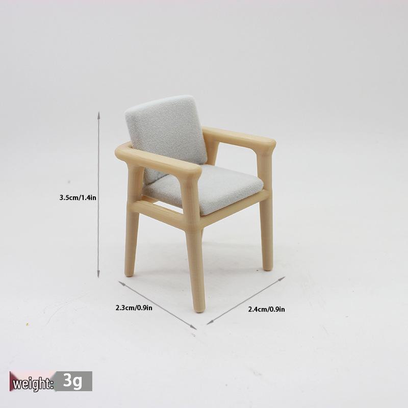 Miniature Dollhouse Dining Table and Chair Set - 12-Piece Scene Furniture Toy