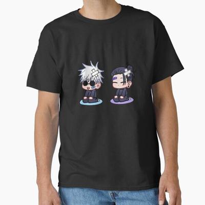 Men Casual Shirts Short Sleeves Satoru and Suguru Summer Black Tees Oversized T-shirts