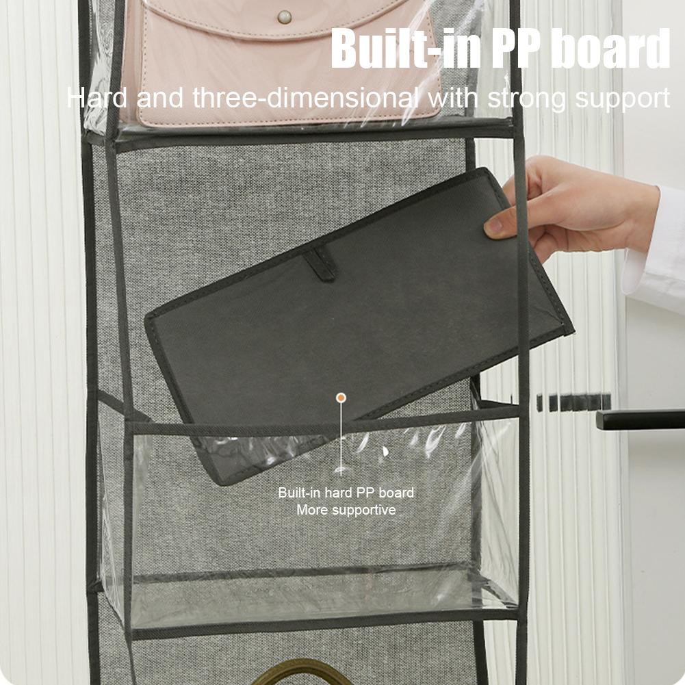 4Layer Multi-functional Fabric Storage Bags Hanging Bag for Behind The Door Underwear Bra Pants Clothes Toys Doll Organizer