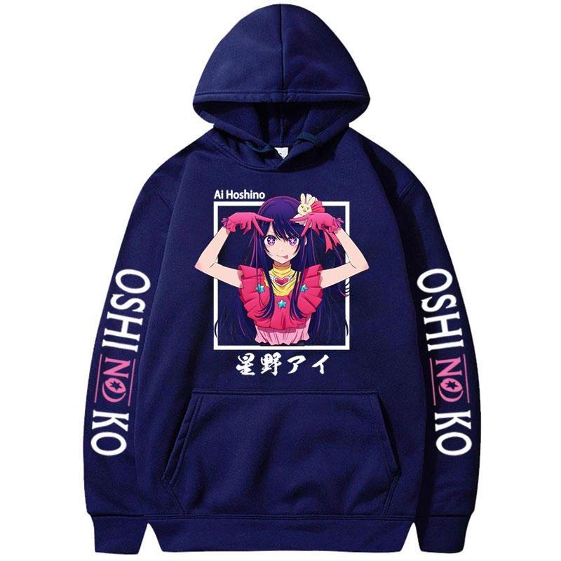 New OSHI NO KO Graphic Print Hoodie Women Men Casual Loose Hooded Sweatshirt Fashion Anime Harajuku Pullover