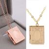 Fashion Book Friend Chain Square Shaped Photo Picture Locket  Pendant