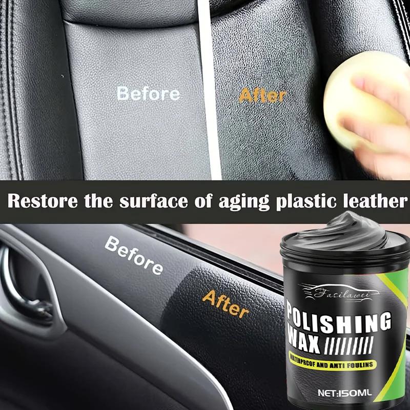 Universal Plastic Restoration Agent - Multi-Purpose Car Interior Maintenance Shine Wax, Tire Coating Wax, Black Car Yellowing