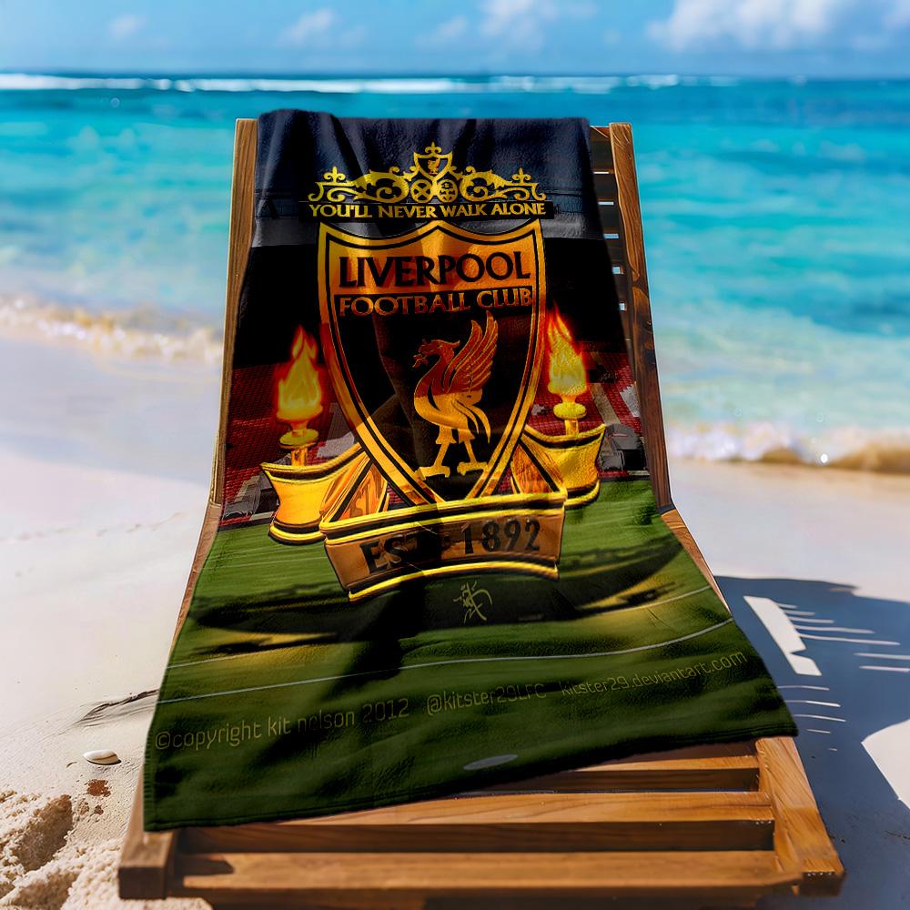 Liverpool Football Club Beach Towel Quickdry Soft Microfiber Comfortable Lightweight