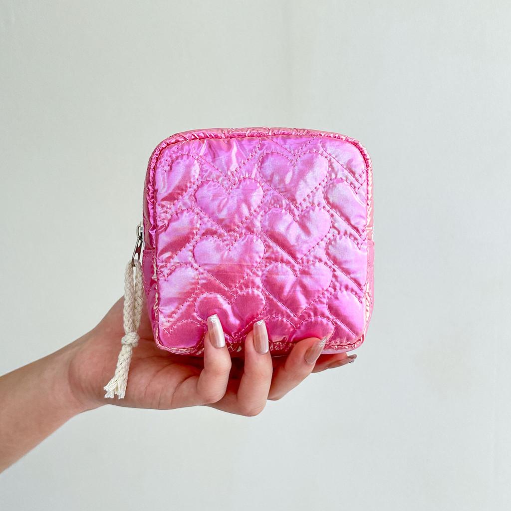 Travel Cosmetic Storage Bag With Butterfly Knot Pattern For Women And Teens