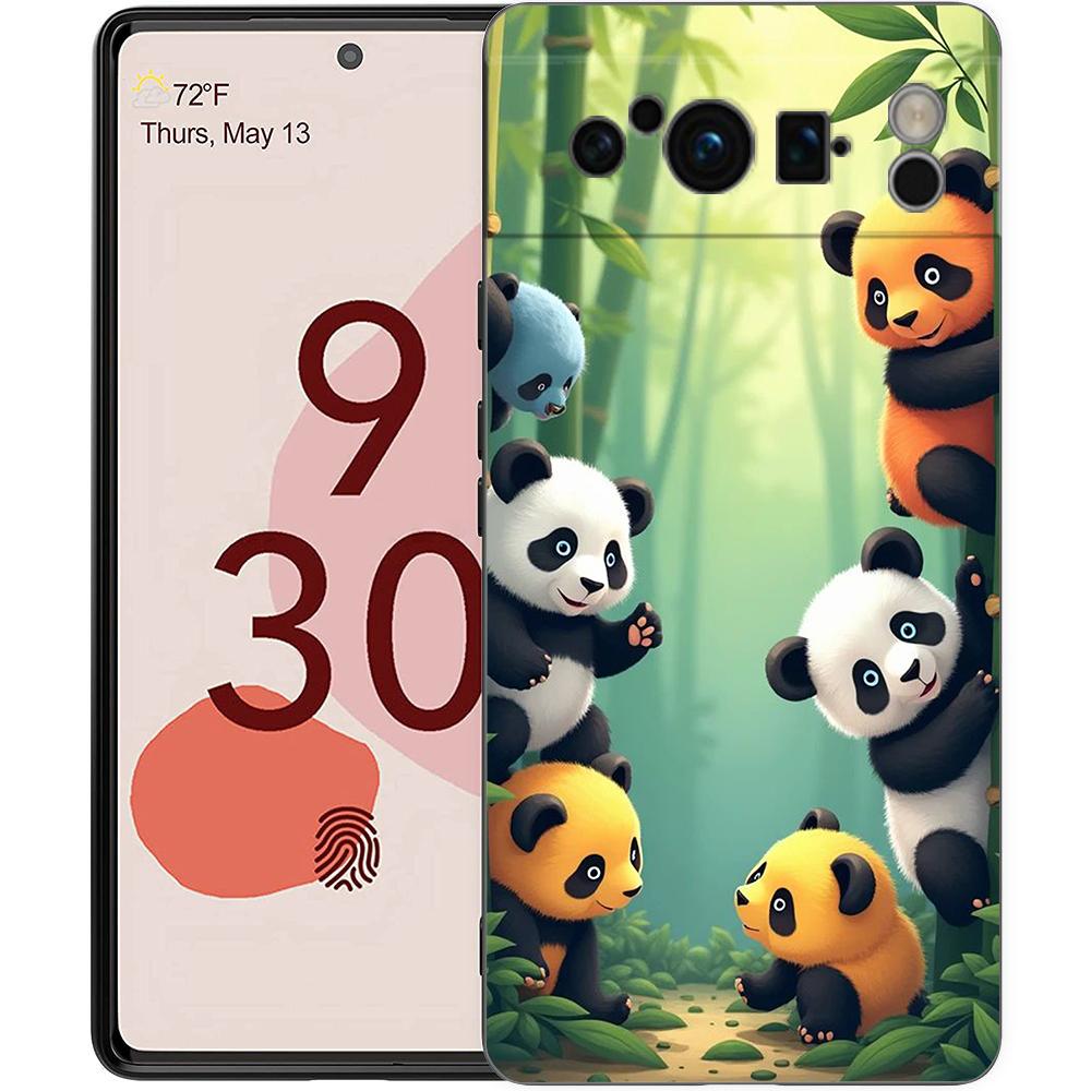 

Phone Case Cover for Google Pixel 10 9 8 7 6 7A 6A Pro Shockproof Soft TPU 10 9 Pro XL Shell Capas Fundas Baby Panda Coque Bags Pixel 6 Pro