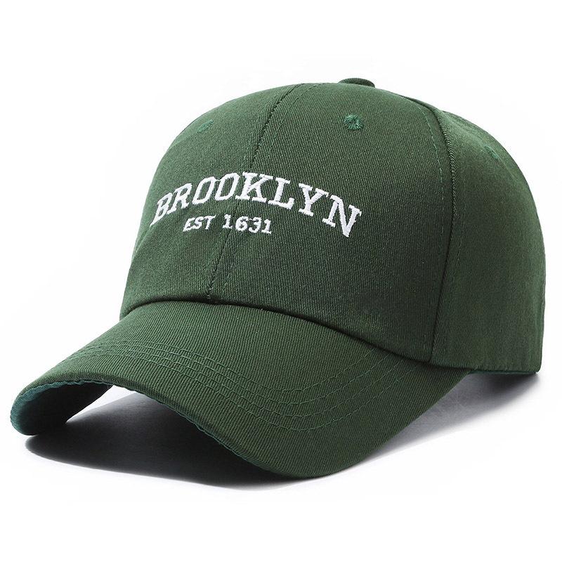 1pc Soft Retro Letters Baseball Caps for Women,solid Color Embroidered Sun Hat Adjustable Men Sports Peaked Cap Trucker Dad Hats