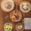 Ru Han Light Luxury Gold-Rimmed Glass Salad Bowls, Set of 3