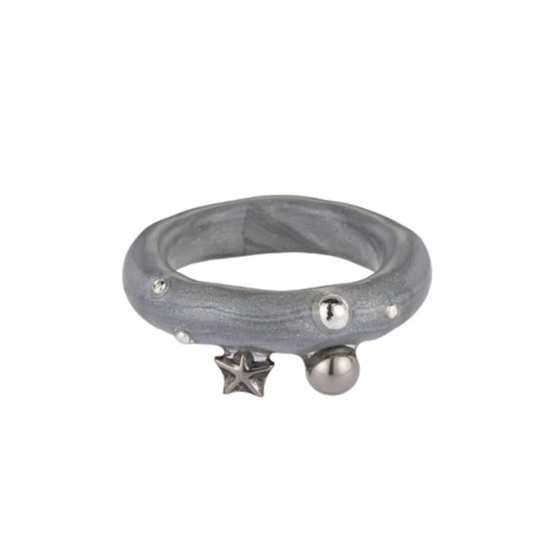 Nff Starfish Drop Ring-grey