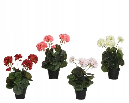 Artificial Decorative Flower In a Black Pot 35cm 1 Pc.