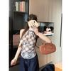 Kumikumi Sexy Gyaru Plaid Hanging Neck Sleeveless Vest Women clothes Summer New Niche Chic Slimming Top