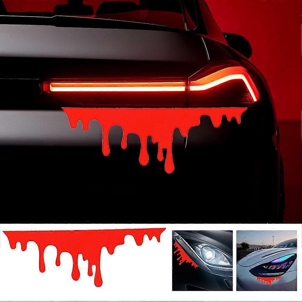 Blood Red Car Sticker Car Decal Front Rear Headlight Sticker Vinyl Sticker Waterproof